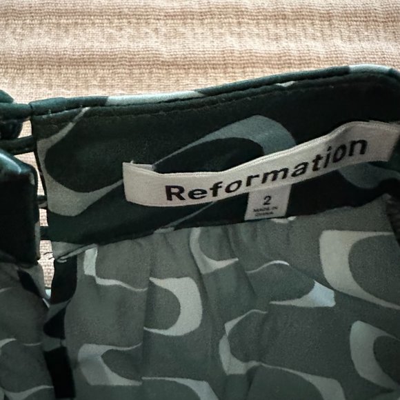 Reformation Samuel Silk Mini Long Sleeve Dress, size 2. Worn Once! Party Dress - Picture 9 of 12